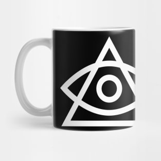 all seeing eye white Mug